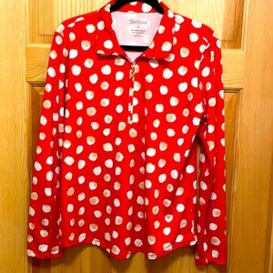 San Soleil UPF 50 quarter zip top, Size L.